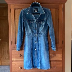 Vintage XOXO Denim button up dress coat